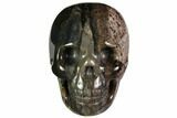 Realistic, Polished Brecciated Jasper Skull #116839-1